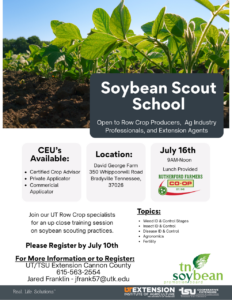 Cannon County Soybean Scout School